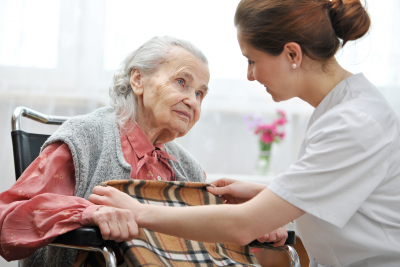 old woman staring t the woman